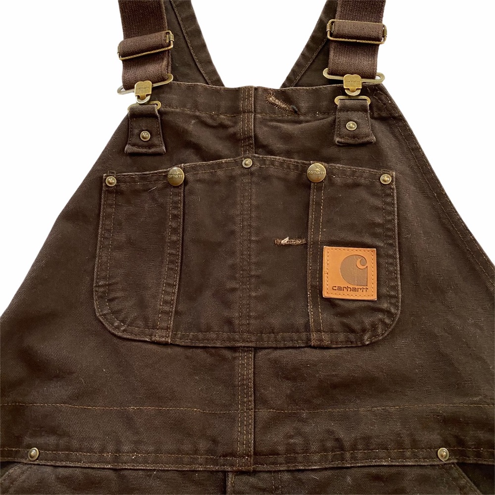 Carhartt Overalls Quilt Lined Size 36x30 Brown